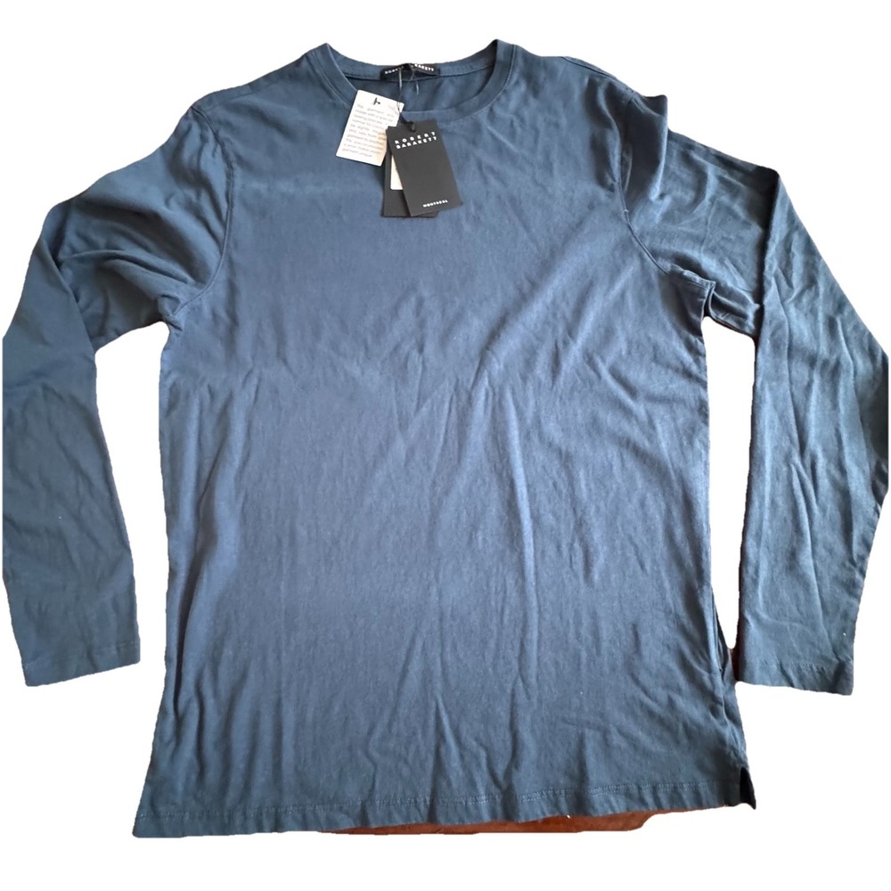 Robert Barakett Kentville Long Sleeve T Shirt Small Night Teal New W/Tags